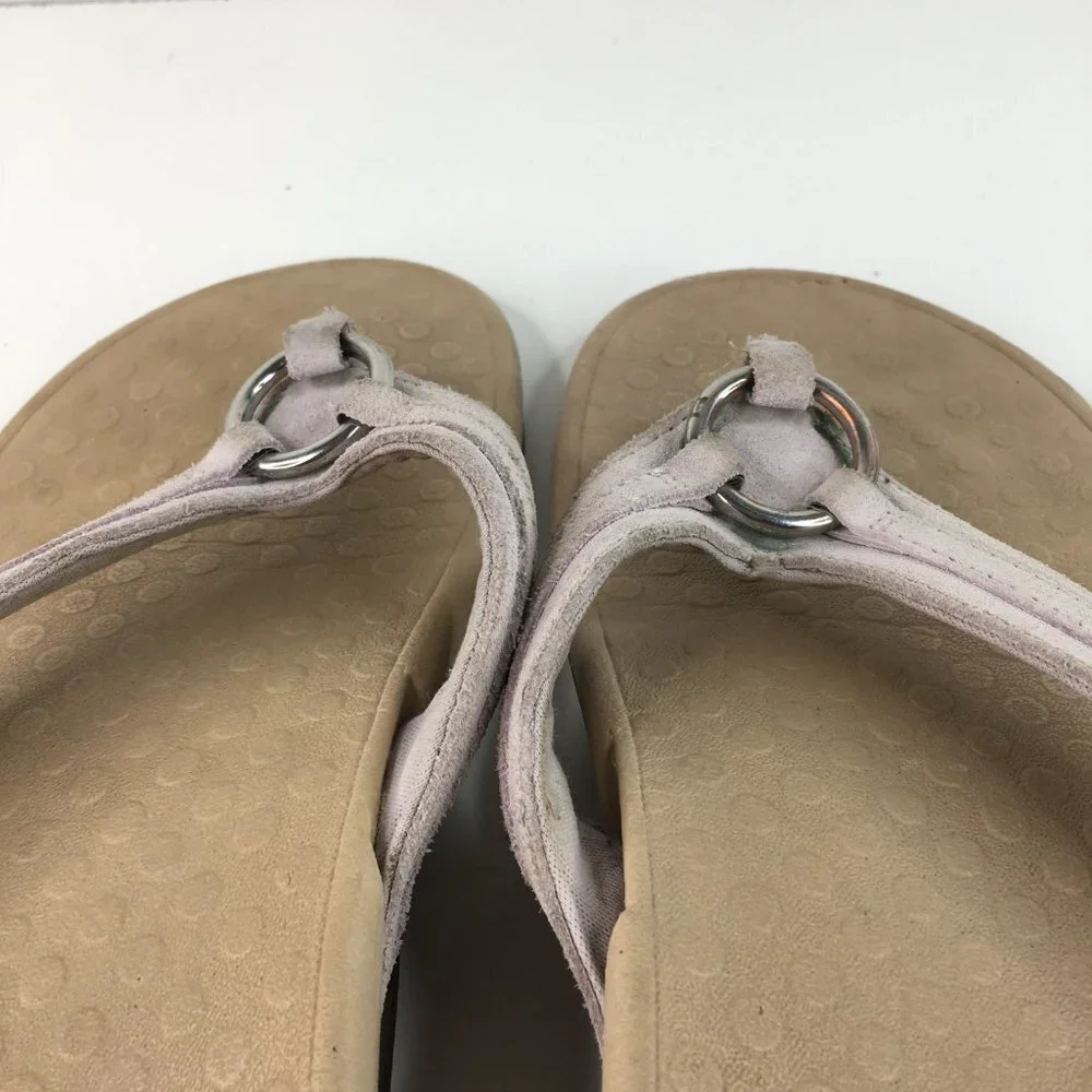 Vionic Tide Aloe Flip Flop Pink Lavender Sandals Size 10